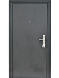 Puerta de Seguridad Premium Zona Sur Lisa Negra - 96 x 205 x 70 mm