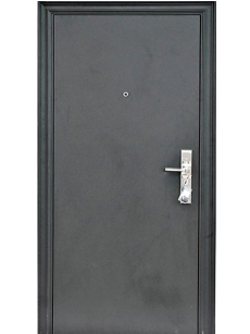 Puerta de Seguridad Premium Zona Sur Lisa Negra - 96 x 205 x 70 mm