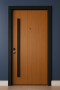 Puertas Terranova 70 mm - Simil Madera con barral Negro
